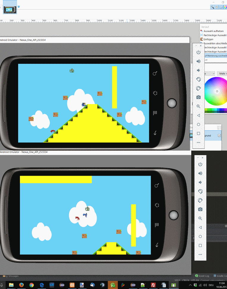 Screenshots of game